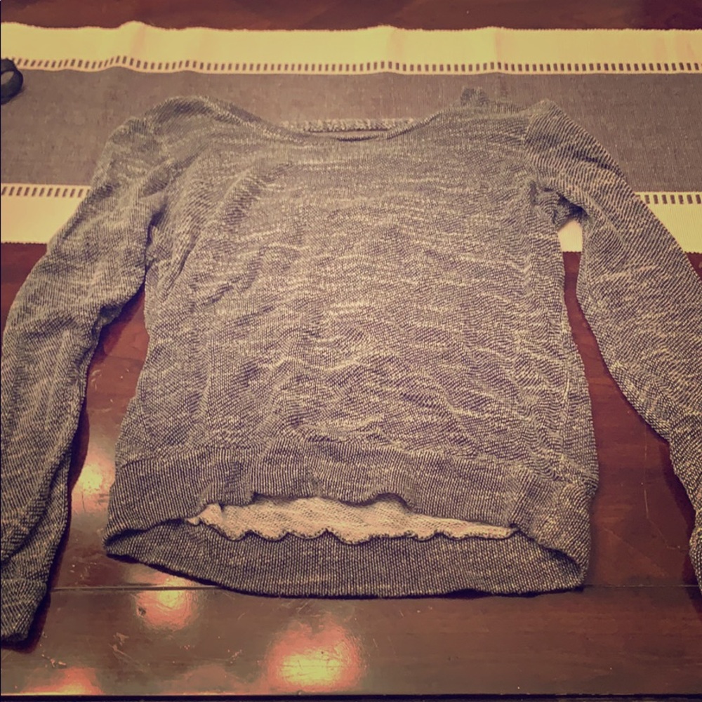 Red haute black and gray top